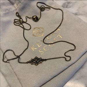 Kendra Scott antique gold Riley necklace